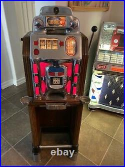 Jennings $1.00 Club Chief Casino Slot Machine Light Up in Console