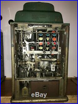 Jennings 1 Cent Club Chief Mechanical Slot Machine Antique One Super Deluxe