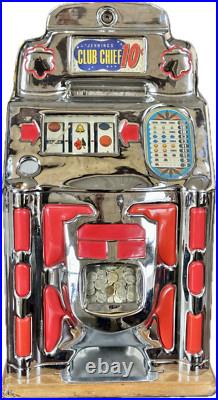 Jennings 10c Club Chief Red Lite Up Slot Machine 1930's