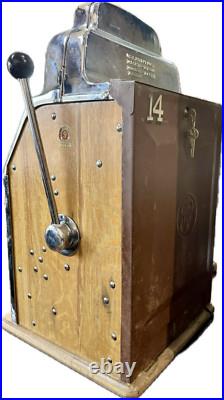 Jennings 10c Club Chief Red Lite Up Slot Machine 1930's