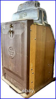 Jennings 10c Club Chief Red Lite Up Slot Machine 1930's