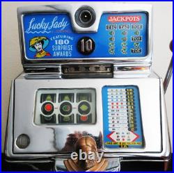 Jennings 10c Lady Luck Tic-Tac-Toe Slot Machine, circa 1940