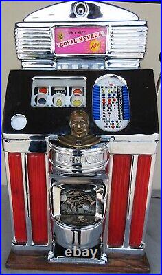 Jennings 10c Red Lite Up Slot Machine Royal Nevada Casino