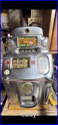 Jennings 10c Standard Chief Slot Machine Vintage Works