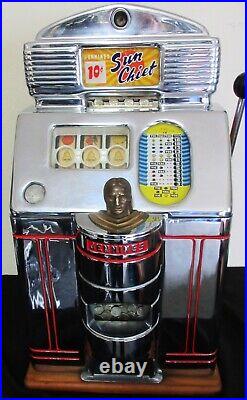 Jennings 10c Sun Chief Tic-Tac-Toe Slot Machine, circa 1940