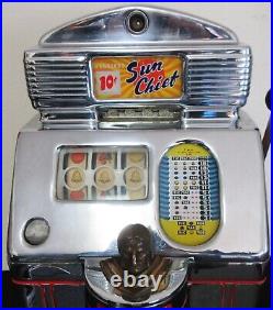 Jennings 10c Sun Chief Tic-Tac-Toe Slot Machine, circa 1940