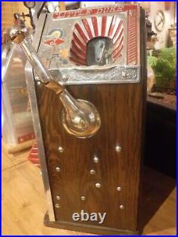 Jennings 1932 1 cent Little Duke slot machine. Perfect cond. Pro. Restored