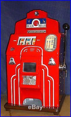 Jennings 25-cent DIXIE BELLE antique slot machine, 1939