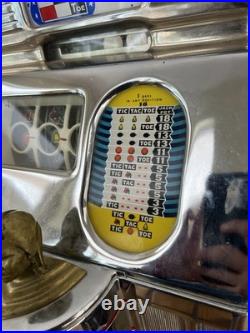 Jennings 25c Mechanical Club Chief Slot Machine Tic Tac Toe 3 Bars Rare AS-IS
