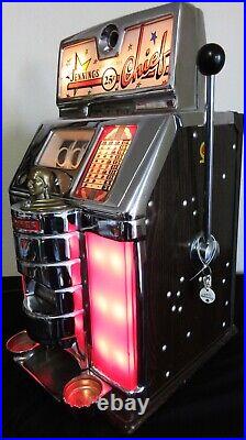 Jennings 25c Red Lite Up Chief Governor Slot Machine Nevada Club Casino