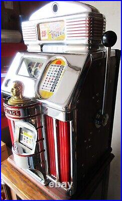 Jennings 25c Red Lite Up Sun Chief Slot Machine