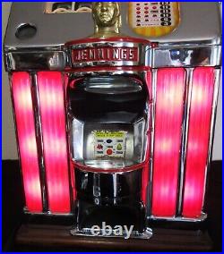 Jennings 25c Red Lite Up Sun Chief Slot Machine