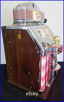 Jennings 25c Red Lite Up Sun Chief Slot Machine