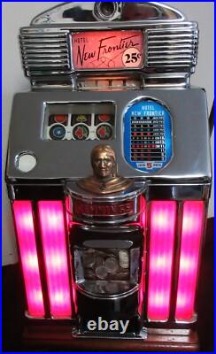 Jennings 25c Red Lite Up Sun Chief Slot Machine, New Frontier Casino