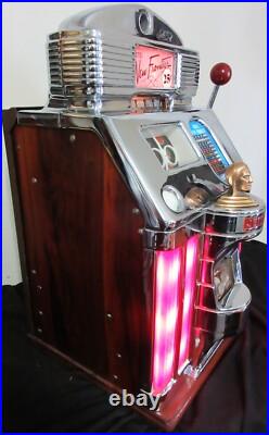 Jennings 25c Red Lite Up Sun Chief Slot Machine, New Frontier Casino