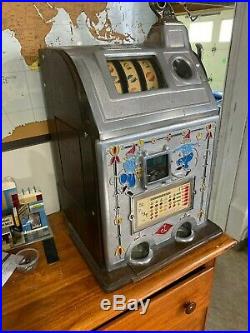 Jennings 5 Cent Dutch Boy/girl Slot Machine Restored Original