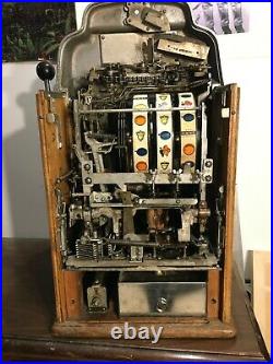 Jennings 5 Cent Export Chief Mechanical Slot Machine Antique Five Cent