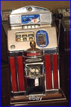 Jennings 5 Cent Slot Machine Hotel New Frontier Star Chief Light Up