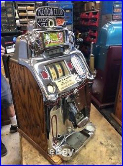 Jennings 5 Cent Slot Machine Nevada Club Std Chief With Handload Jackpot
