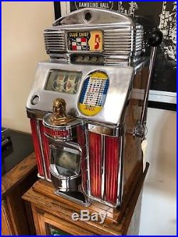 Jennings 5 Cent Slot Machine Super Deluxe Sun Chief With Light Up Panels