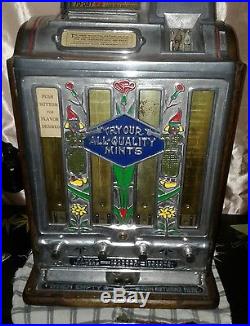 Jennings 5 Cent Today Vendor Antique Slot Machine Coin Operated