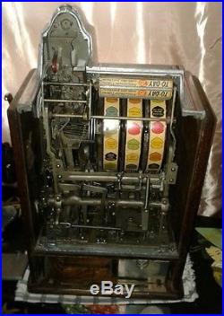 Jennings 5 Cent Today Vendor Antique Slot Machine Coin Operated