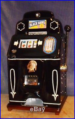 Jennings 5-cent BLACK HAWK antique slot machine, 1946