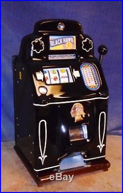 Jennings 5-cent BLACK HAWK antique slot machine, 1946