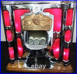Jennings 50c CAL-NEVA Club Chief Red Lite Up Slot Machine circa 1940's