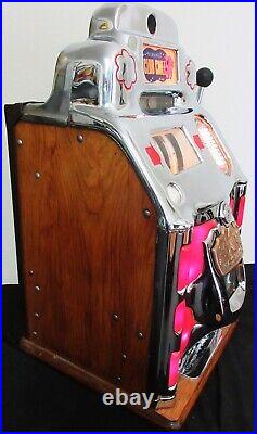 Jennings 50c CAL-NEVA Club Chief Red Lite Up Slot Machine circa 1940's