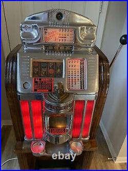 Jennings 5c Baby Buckaroo Sun Chief Hacienda Casino Slot Machine In Console