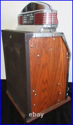 Jennings 5c Nevada Club Buckaroo 4 Reel Red Lite Up Slot Machine
