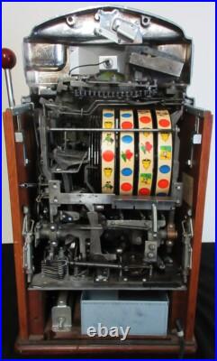 Jennings 5c Nevada Club Buckaroo 4 Reel Red Lite Up Slot Machine