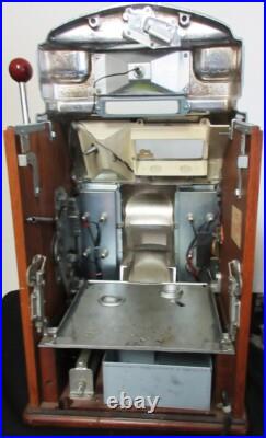 Jennings 5c Nevada Club Buckaroo 4 Reel Red Lite Up Slot Machine
