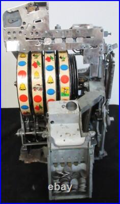 Jennings 5c Nevada Club Buckaroo 4 Reel Red Lite Up Slot Machine