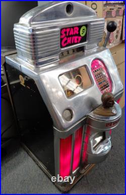 Jennings 5c Red Lite Up RARE Hacienda Las Vegas Star Chief Slot Machine