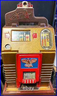 Jennings 5c Victory Chief Slot Machine circa 1930's