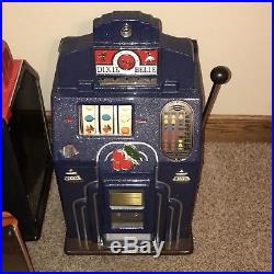 Jennings Dixie Belle Antique Slot Machine Restored & Beautiful! Blue