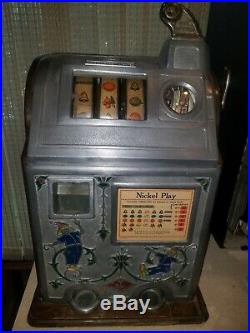 Jennings Dutch Boy 5 Cent Coin Op Antique Slot Machine