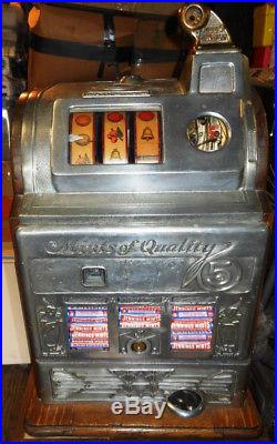 Jennings Gooseneck slot machine with working future pay unit