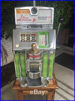 Jennings Hacienda 5 Cent Governor Light Up Slot Machine