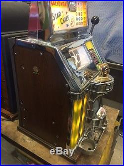 Jennings Hacienda Star Chief 5 Cent Governor Light Up Slot Machine