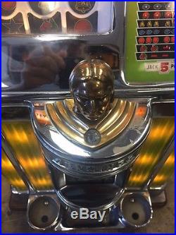 Jennings Hacienda Star Chief 5 Cent Governor Light Up Slot Machine