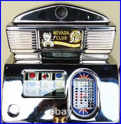 Jennings Nevada Club 50c Red Lite Up Slot Machine circa 1940's