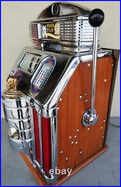 Jennings Nevada Club 50c Red Lite Up Slot Machine circa 1940's