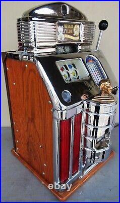 Jennings Nevada Club 50c Red Lite Up Slot Machine circa 1940's