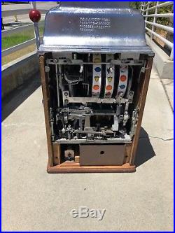 Jennings Nevada Club Standard Chief 5 Cent Slot Machine Restored