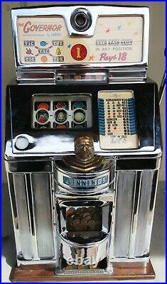 Jennings Penny Governor Slot Machine Circa 1940's