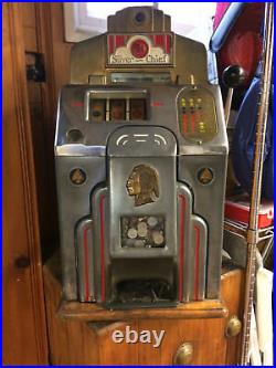 Jennings Silver Chief 5 Cent Slot Machine, Original Condition & Works
