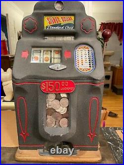 Jennings Silver Dollar Mechanical Slot Machine Antique 1 One Dollar